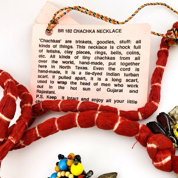 Handcrafted Charm Necklace Loaded with Worldwide Milagros Chachkas with Earrings - Picture 11 of 16